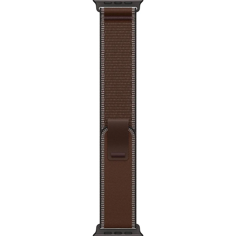 Apple Watch 49mm [Dark Umber] Trail Loop [M/L] [Black Titanium Finish]