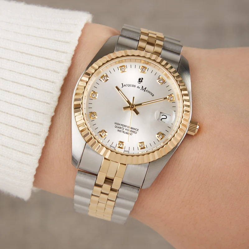 Jacques du Manoir Inspiration damen Uhr Gold/Silber NRO.07