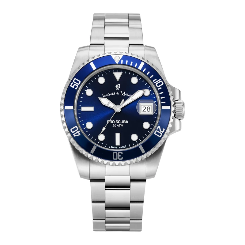 Jacques du Manoir Pro Scuba herren Uhr Silber JWG02802