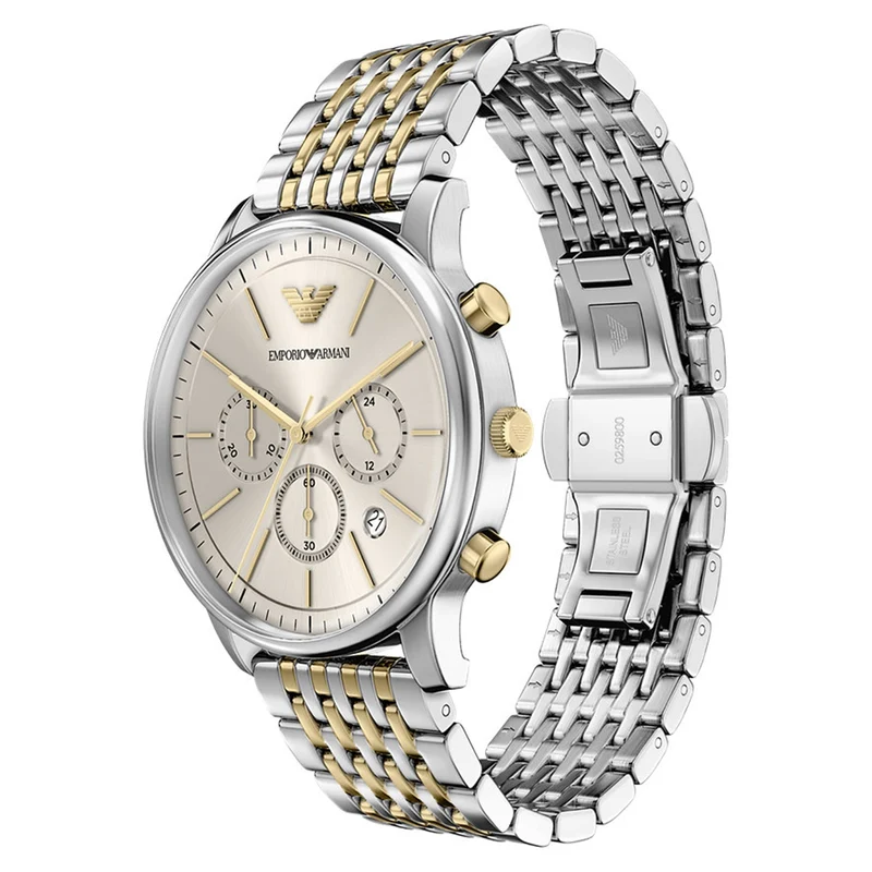 Emporio Armani Round Grey Dial Watch AR11773