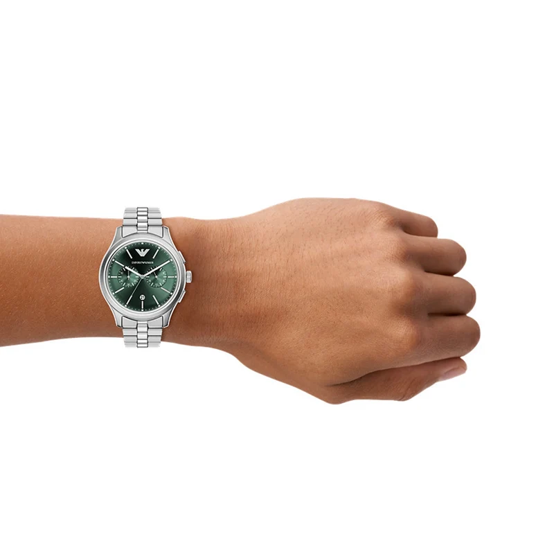Emporio Armani Round Green Dial Watch AR11746