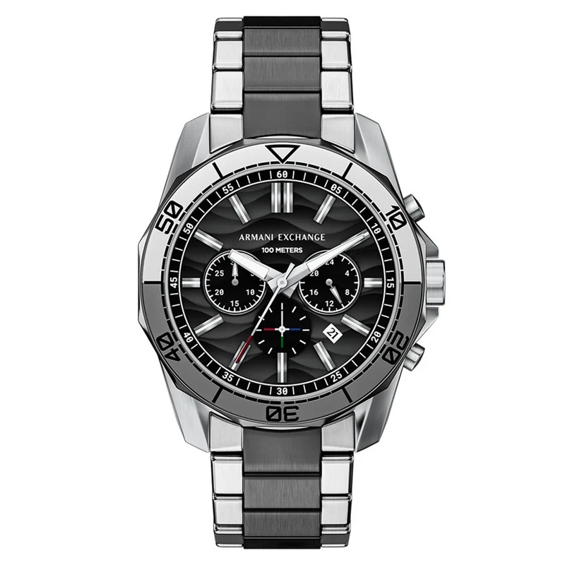 Armani Exchange Round Black Dial Watch AX1973