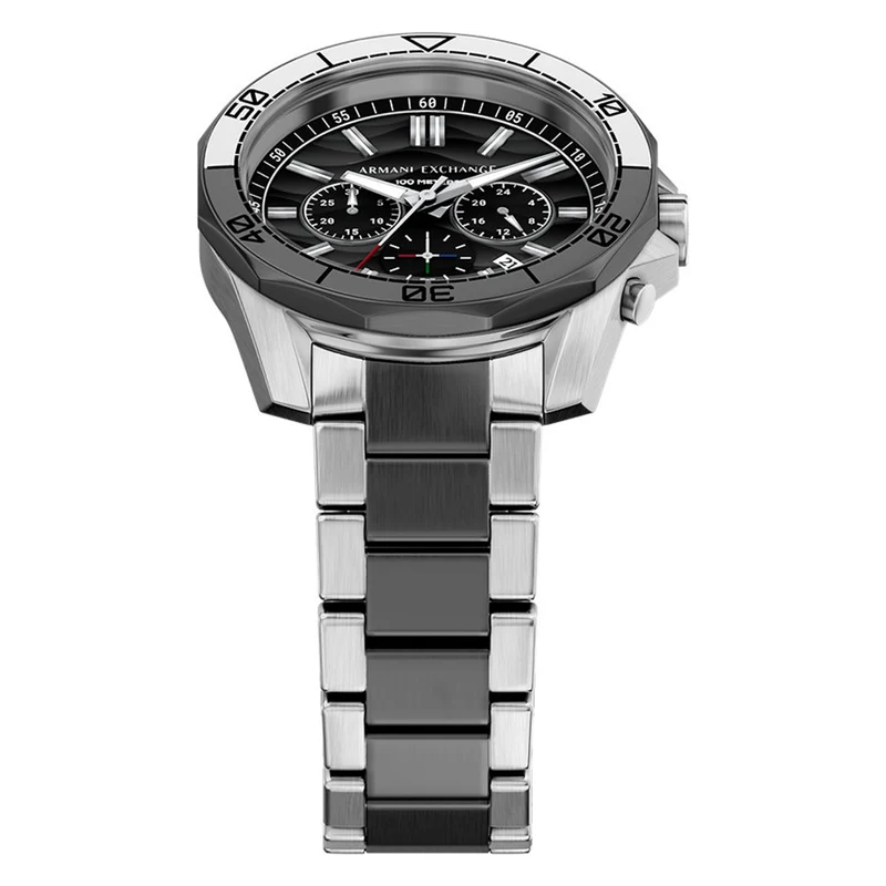 Armani Exchange Round Black Dial Watch AX1973