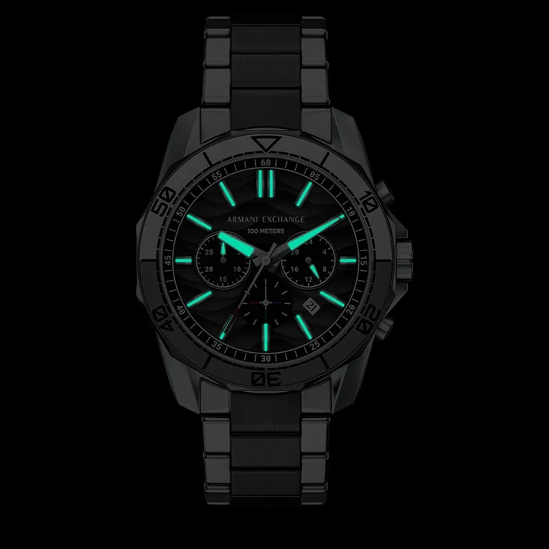 Armani Exchange Round Black Dial Watch AX1973