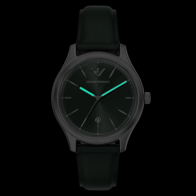 Emporio Armani Round Green Dial Watch AR11749