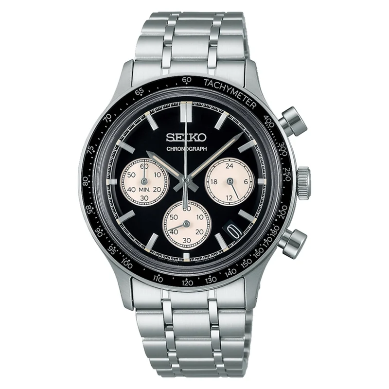 Seiko Black Chronograph Men's Watch SSB479P1