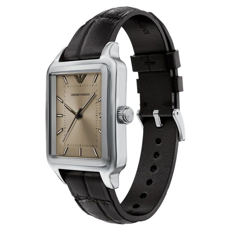 Emporio Armani Rectangular Silver Dial Watch AR11756