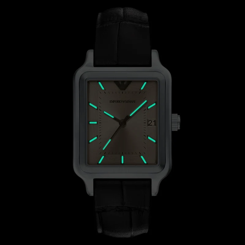 Emporio Armani Rectangular Silver Dial Watch AR11756