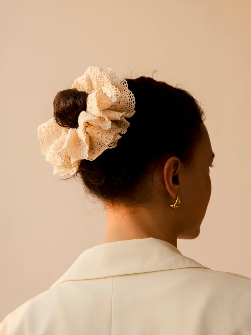 Lace Bloom Scrunchie