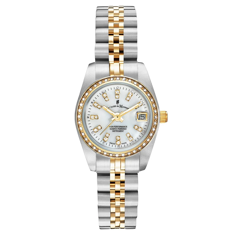 Jacques Du Manoir Inspiration White MOP Women's Watch NROP.08