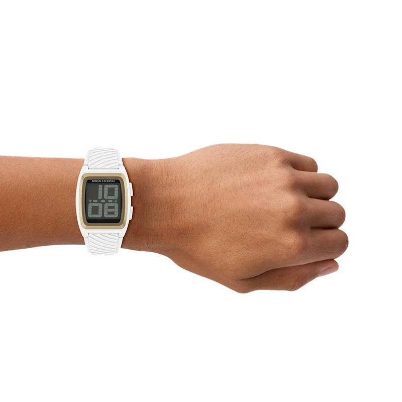 Armani Exchange White Oval Digital Watch AX2968