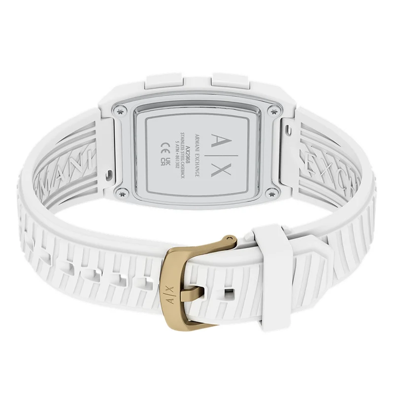 Armani Exchange White Oval Digital Watch AX2968