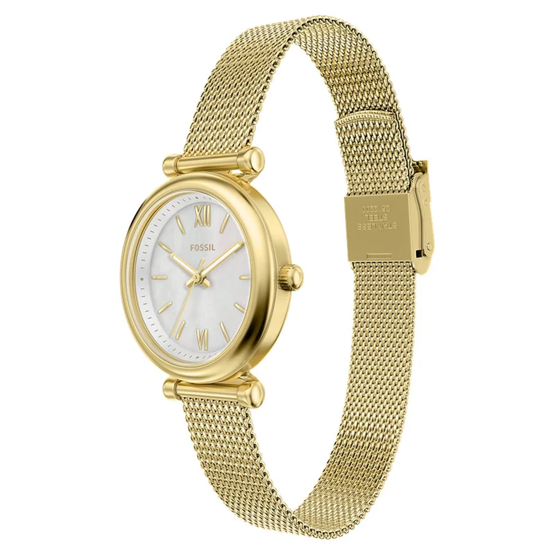 Fossil Carlie Round White Dial Watch ES5462
