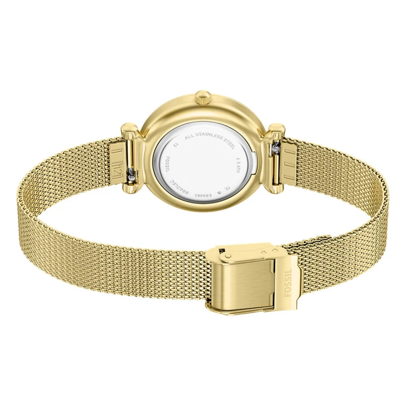 Fossil Carlie Round White Dial Watch ES5462