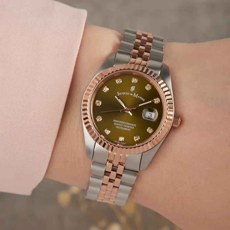Jacques du Manoir Inspiration damen Uhr Roségold/Silber JWL01202