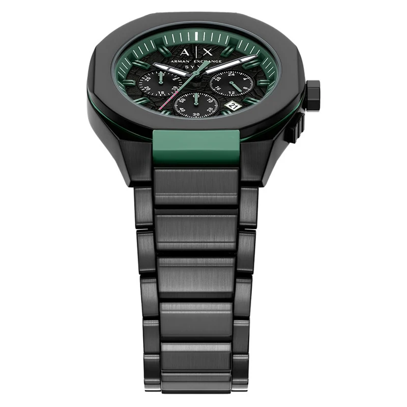 Armani Exchange Sync Round Black Dial Watch AX4294