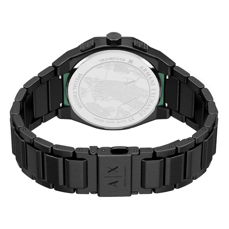 Armani Exchange Sync Round Black Dial Watch AX4294