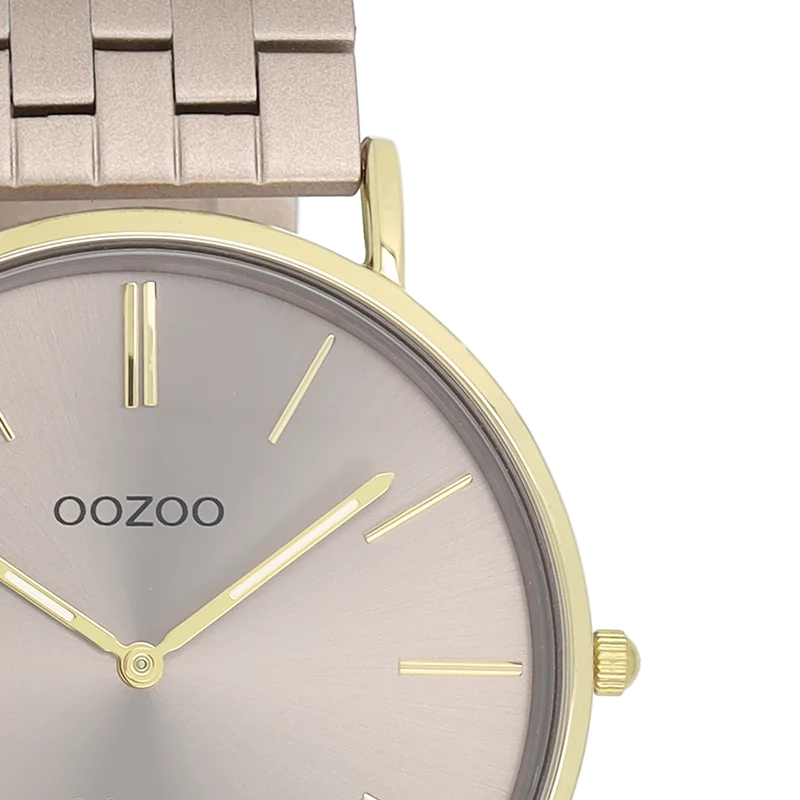 OOZOO Vintage Damenuhr In Gold Und Taupe C20404
