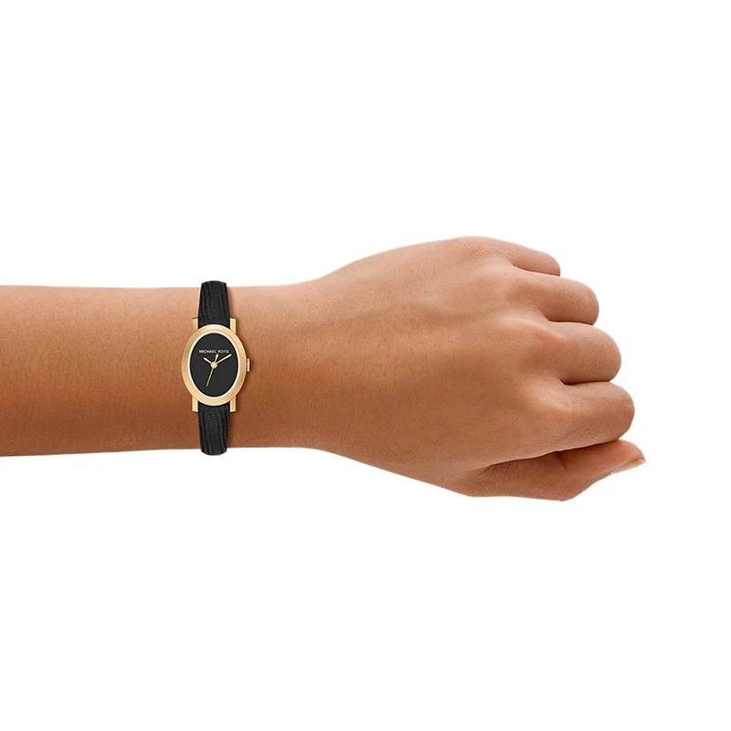 Michael Kors Maude Oval Black Dial Watch MK7585