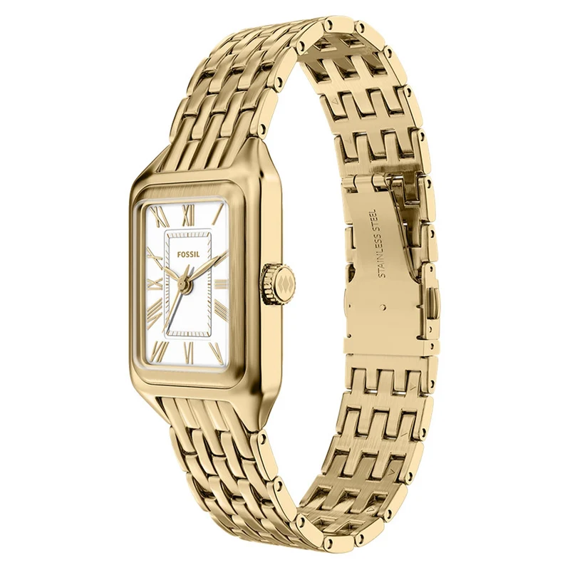 Fossil Raquel Mini Rectangular White Dial Watch ES5467
