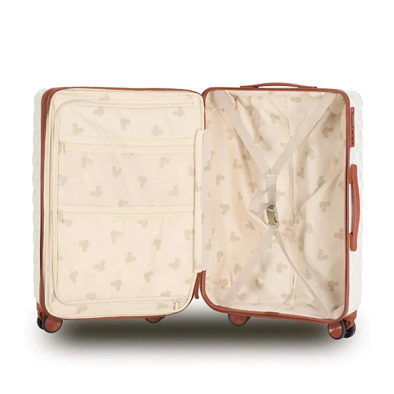 Disney Mickey 66 cm 4-Wheel Spinner Suitcase - Ivory / Tan