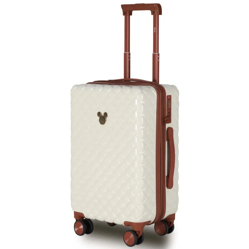 Disney Mickey 54 cm Carry-on Spinner Suitcase - Ivory / Tan