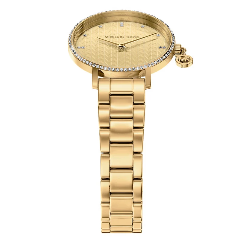 Michael Kors Pyper Round Gold Dial Watch MK7572