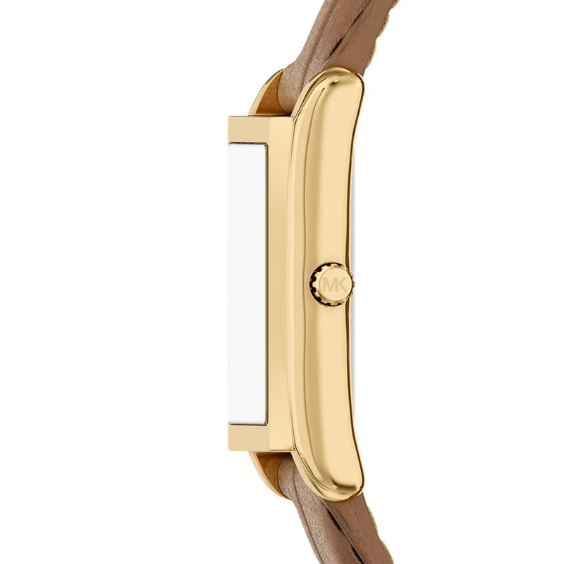 Michael Kors Essex Rectangular Gold Dial Watch MK7584