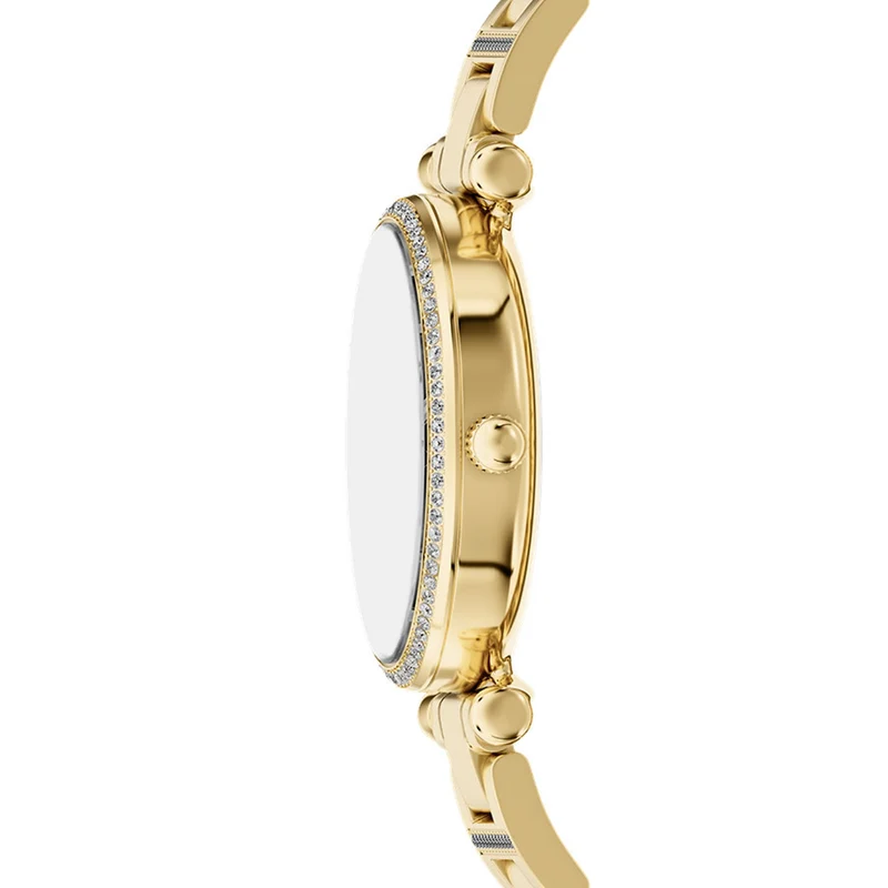 Fossil Carlie Round Gold Dial Watch ES5465