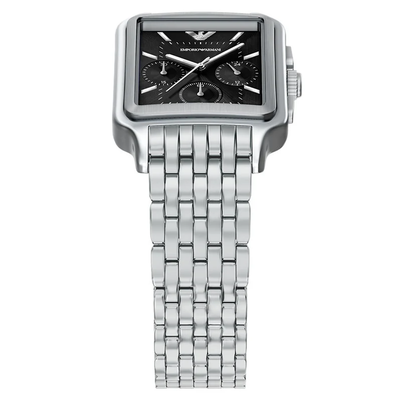 Emporio Armani Rectangular Black Dial Watch AR11751