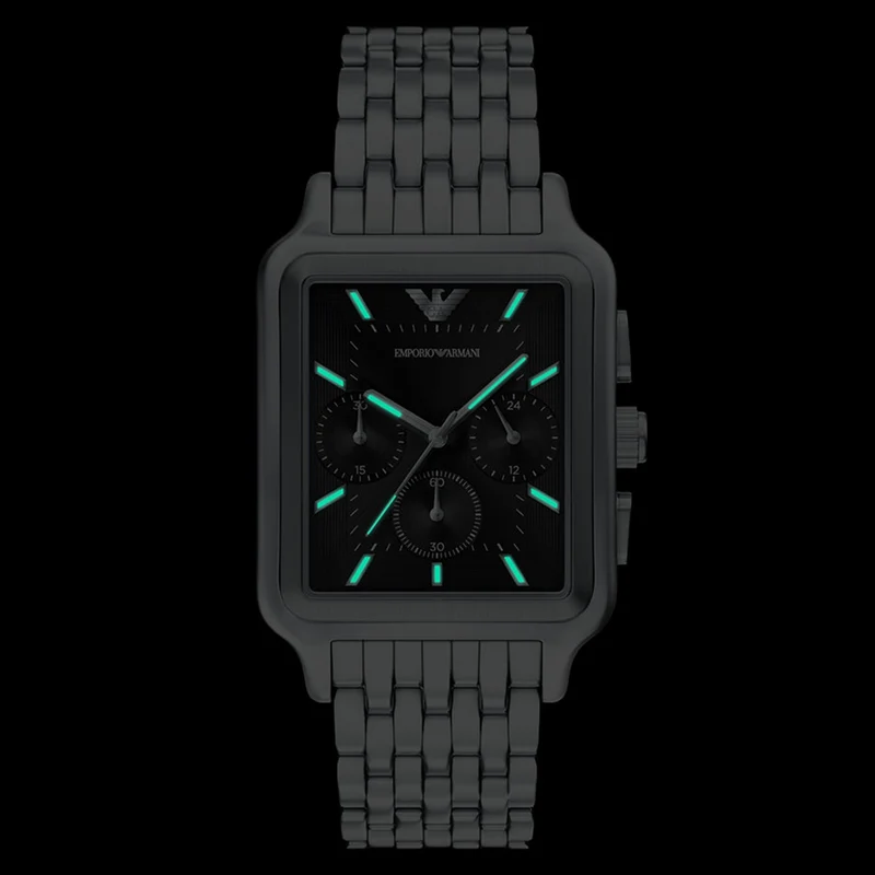 Emporio Armani Rectangular Black Dial Watch AR11751