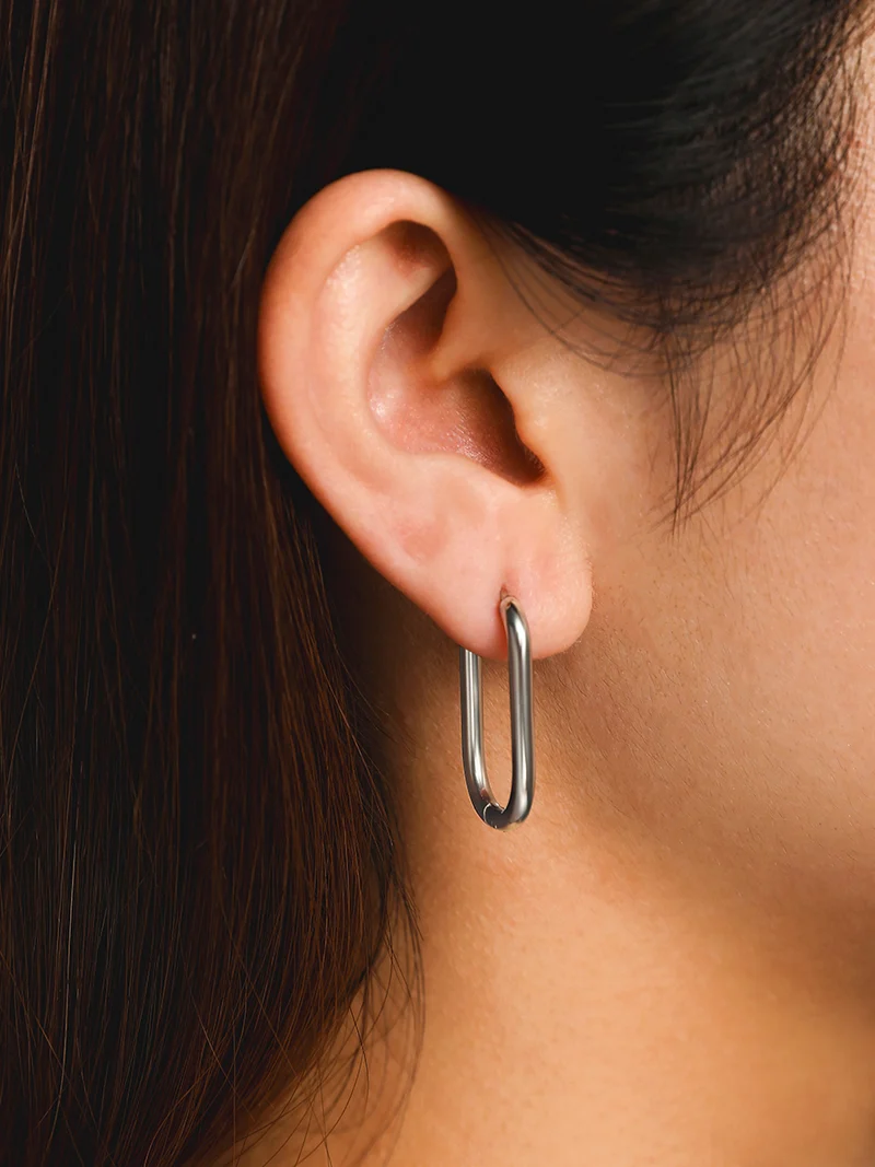 27mm Elegant Oval Ohrringe