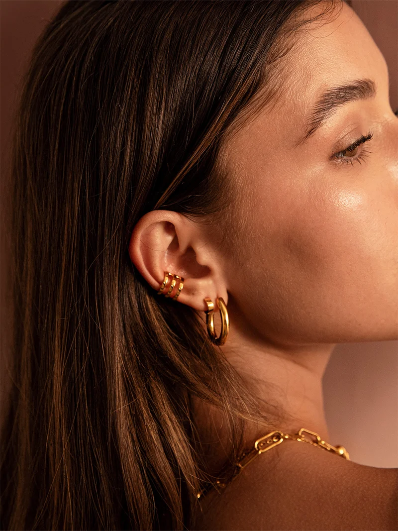 Moon Phase Trio Plain Earcuff