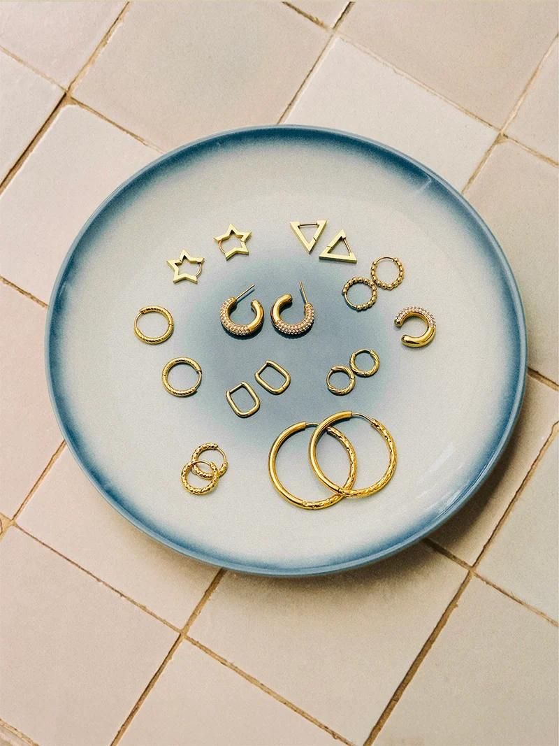 Beaded Hoop Ohrringe