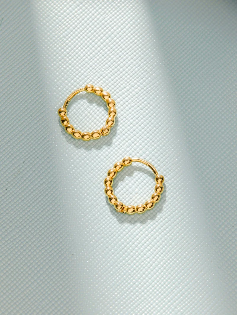 Beaded Hoop Ohrringe