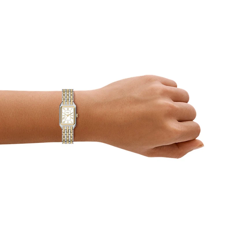 Fossil Raquel Mini Rectangular White Dial Watch ES5468