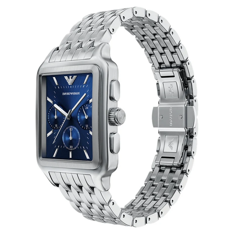 Emporio Armani Rectangular Blue Dial Watch AR11750