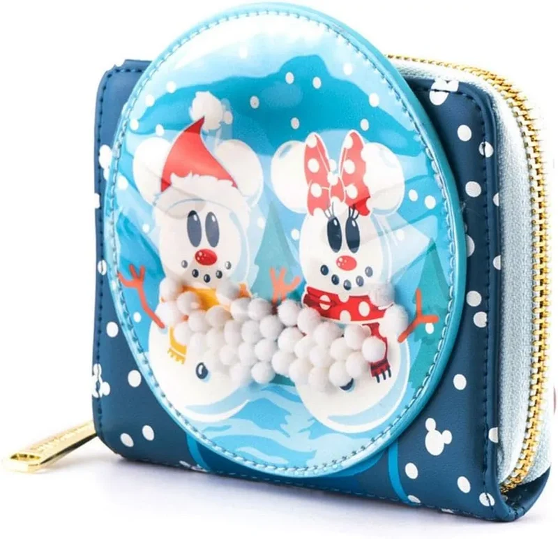 Loungefly Disney Mickey Mouse - Snowman Snow Globe Zip Around Wallet