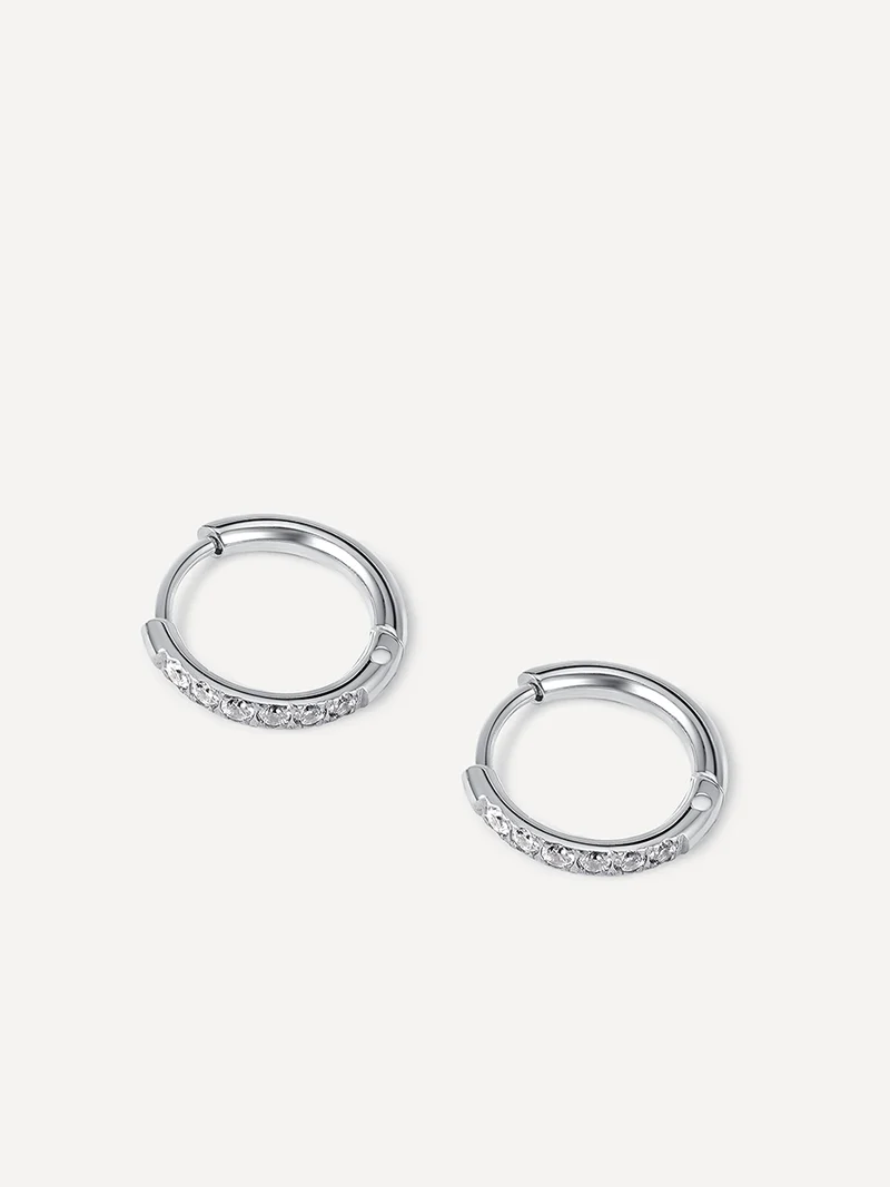 CRYSTALIZED SHINE HOOP Medium Ohrringe