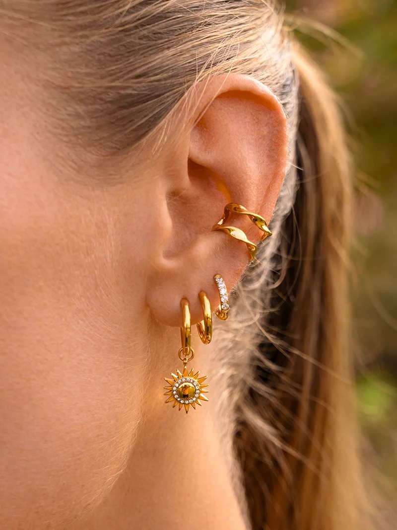14mm SLIM HOOP Small Ohrringe