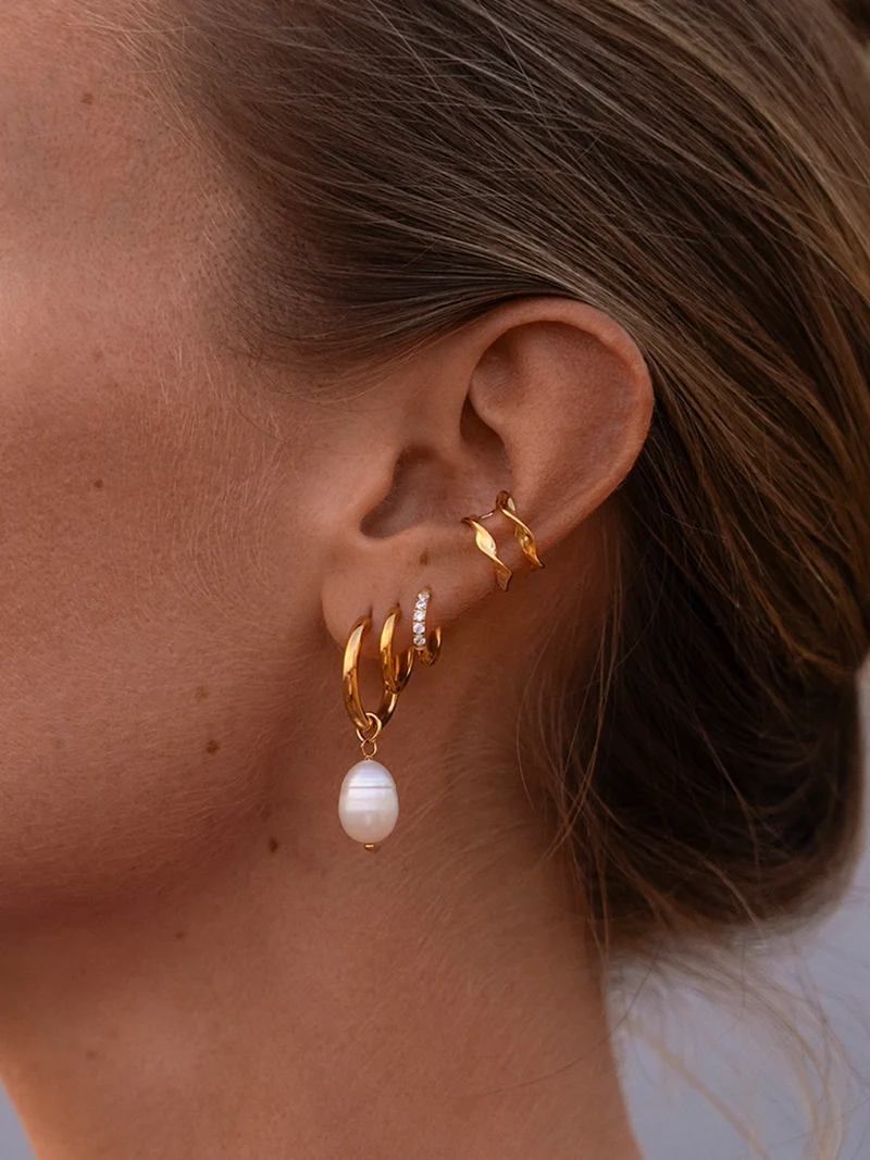 14mm SLIM HOOP Small Ohrringe