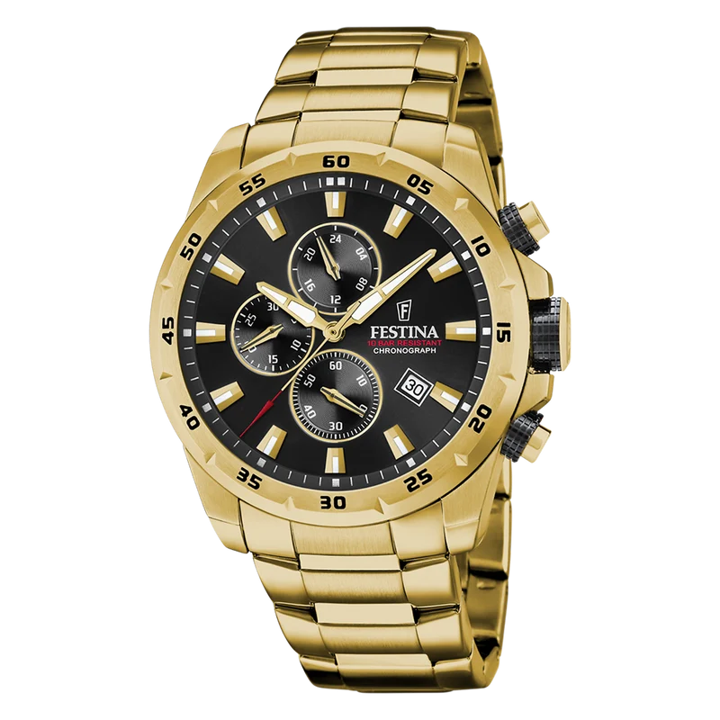 Festina Chrono Sport herren Uhr Gold F20541-4