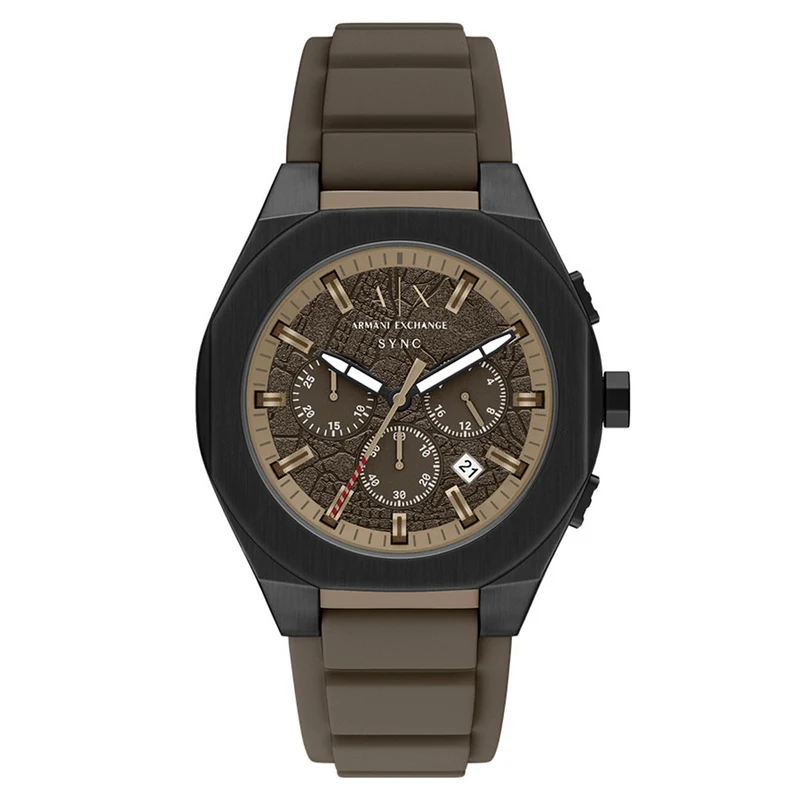 Armani Exchange Sync Round Brown Dial Watch AX4293