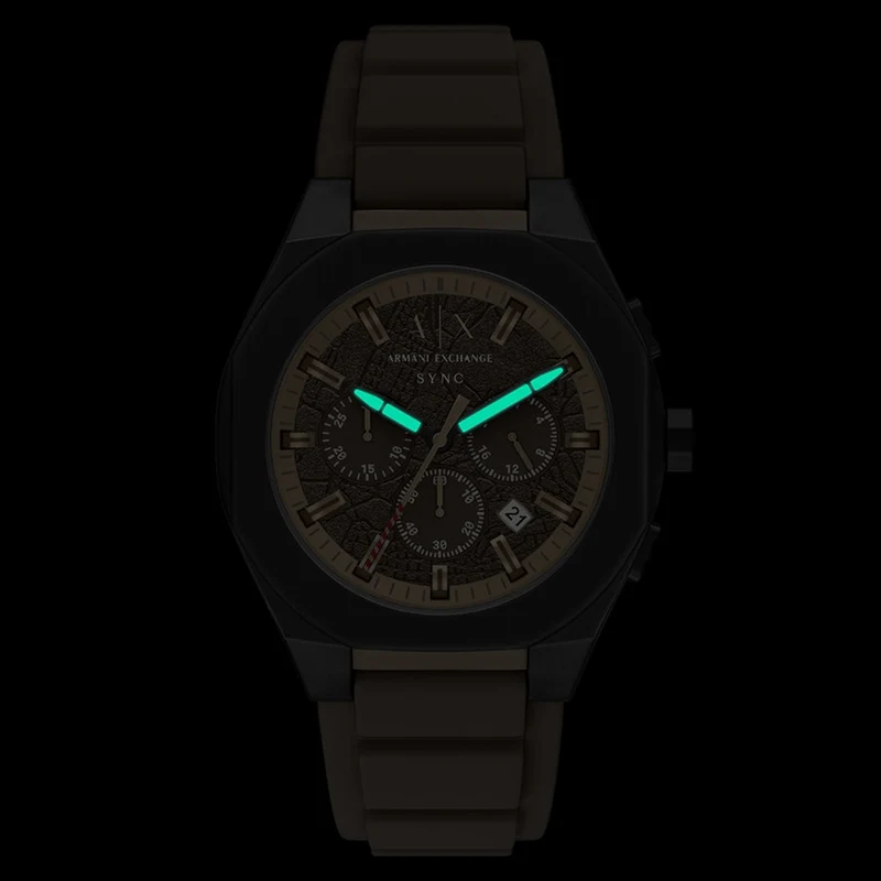 Armani Exchange Sync Round Brown Dial Watch AX4293
