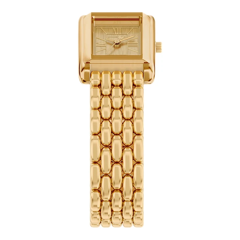 Michael Kors Essex Rectangular Gold Dial Watch MK4997