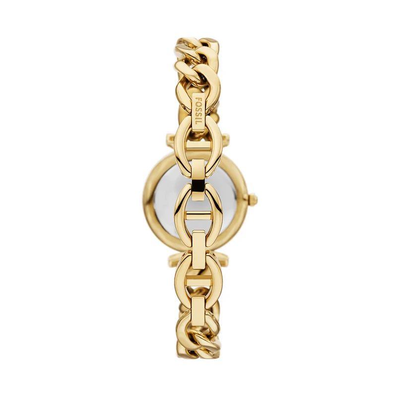 Fossil Carlie Damenuhr Aus Gold Und Schwarzen Perlen ES5416