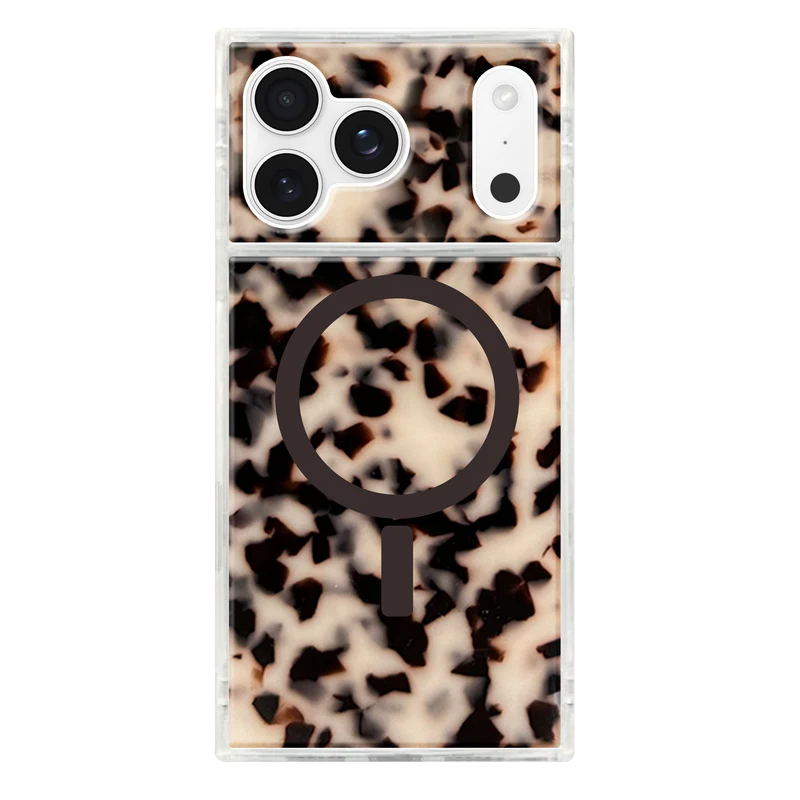 Flaunt Square Blonde Tortoise Shell for iPhone 17 Pro Max