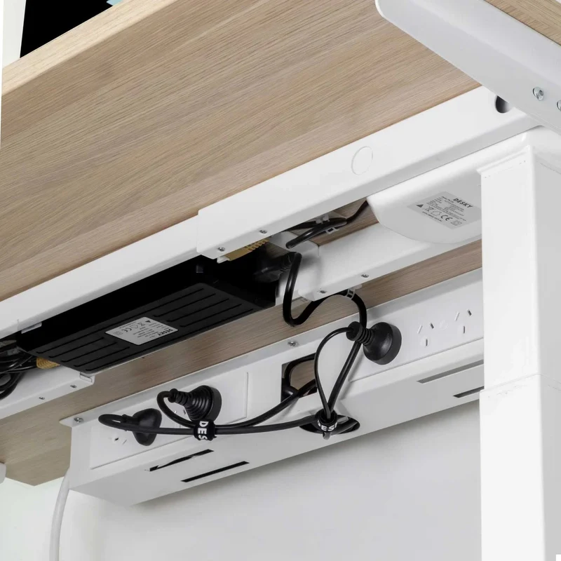 Desky Mini Cable & Power Tray 8-Plug Wheat