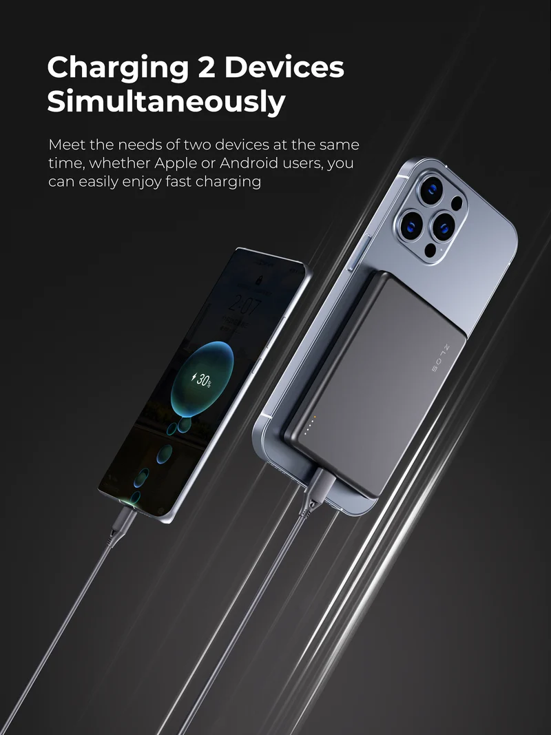 ZLOS 5000mAh 15W Ultra-Thin Mini Power Bank