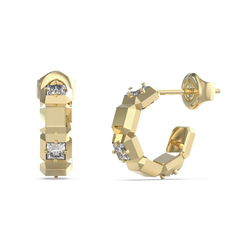 Guess Ace Of Diamonds Gold-coloured Earrings JUBE06183JWYGT-U